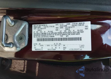 2016 Lincoln Mkc Select z USA, uszkodzony, nr VIN 5LMCJ2C9XGUJ19699